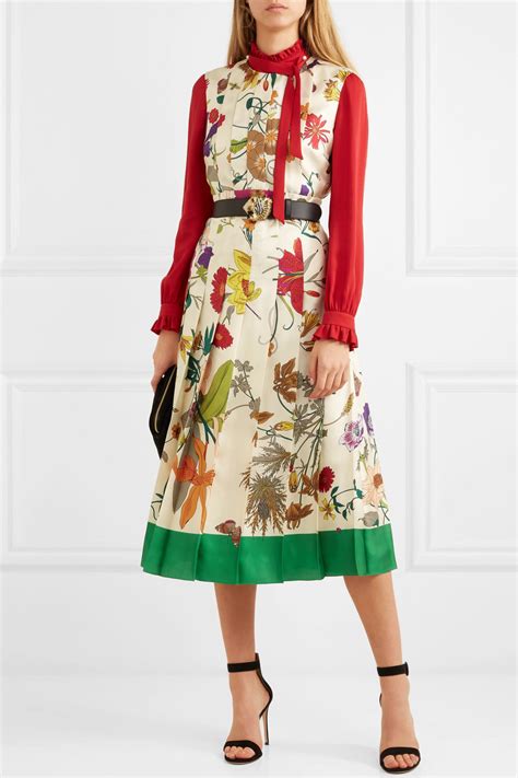 floral suit gucci|gucci pleated dress.